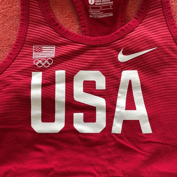 USA Olympic Team Youth Red Nike Tee Tank Top - Picture 2 of 7